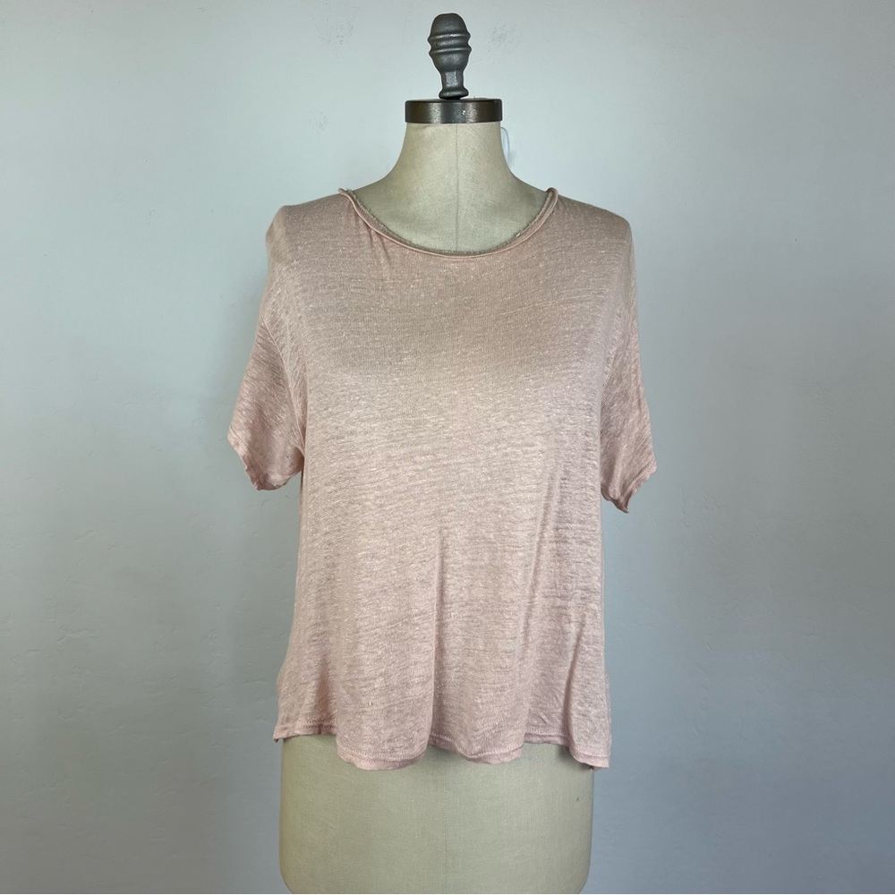 Apiece Apart Pink Linen Tee